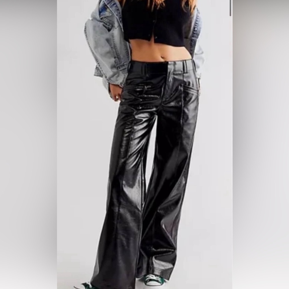 Free People: Star-Crossed Lovers Vegan Straight-Leg Pants